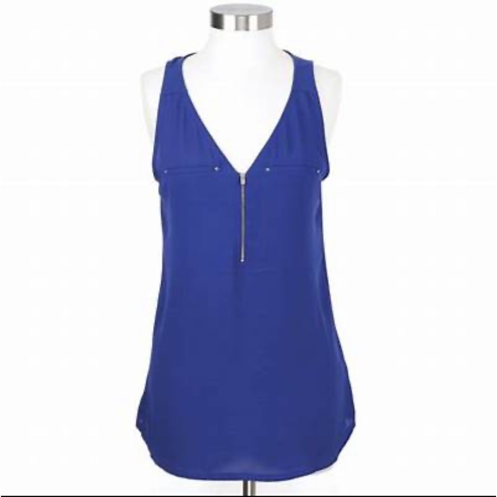 EXPRESS TOP w/ ZIPPER s small sm blouse shirt
